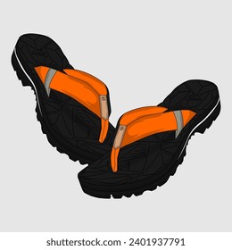 Sandal Gunung Vector Image And Illustration