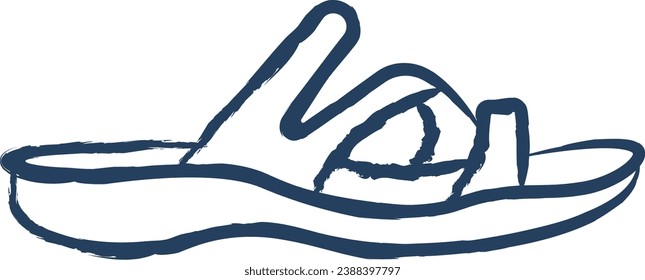 sandal hand drawn vector illustration