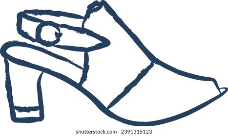 sandal hand drawn vector illustration