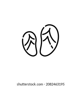 sandal icon designed in outline style in fashion and accessories icon theme