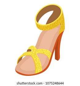Sandal icon. Isometric illustration of sandal vector icon for web