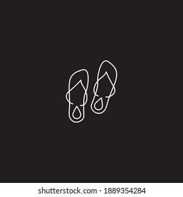 Sandal icon line symbol. Isolated vector illustration of icon sign concept for your web site mobile app logo UI design.