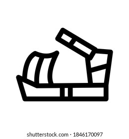 Sandal icon or logo isolated sign symbol vector illustration - high quality black style vector icons
