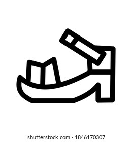 Sandal icon or logo isolated sign symbol vector illustration - high quality black style vector icons
