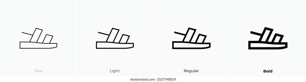 sandal icon. Thin, Light Regular And Bold style design isolated on white background