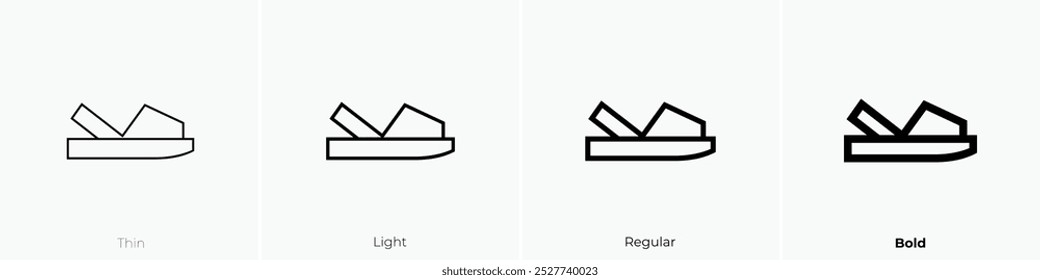 sandal icon. Thin, Light Regular And Bold style design isolated on white background