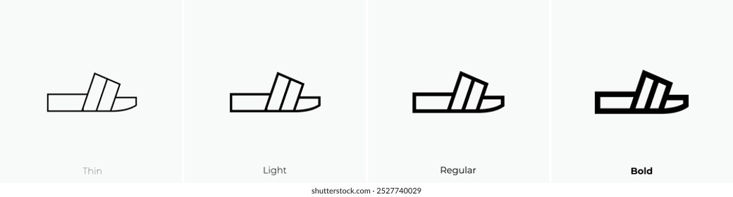 sandal icon. Thin, Light Regular And Bold style design isolated on white background