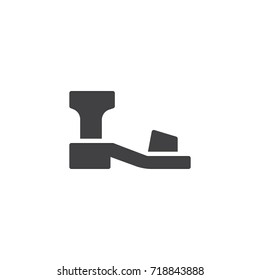 Sandal icon vector, filled flat sign, solid pictogram isolated on white. Symbol, logo illustration.