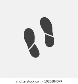 sandal icon vector illustration. foot print icon vector