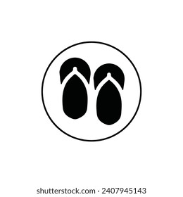 sandal icon vector ilustration logo design