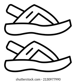 Sandal Symbol, Vektorbild. Kann auch für Web-Apps, mobile Apps und Printmedien verwendet werden.