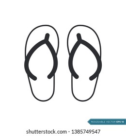 Sandal Icon Vector Template Flat Design