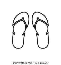 Sandal icon vector in trendy logo template