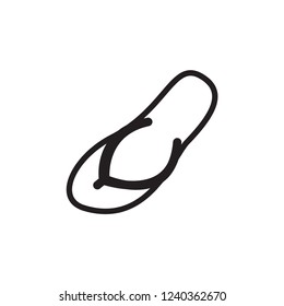 Sandal icon vector in trendy logo template