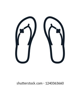 Sandal icon vector in trendy logo template