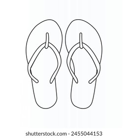 Sandal Line Art Stock Illustrations vector design