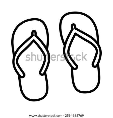 Sandal simple line art vector