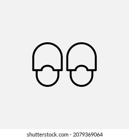 Sandal, slipper line icon, vector, illustration, logo template. Suitable for many purposes.