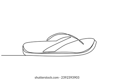 sandal slippers holiday object line art design