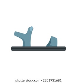 Sandal toe icon flat vector. Woman boot. Summer footwear isolated
