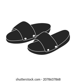 Sandal vector black icon. Vector illustration flipflop on white background. Isolated black illustration icon of sandal.