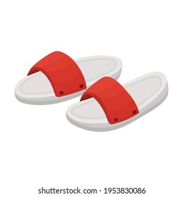 Sandal vector cartoon icon. Vector illustration flipflop on white background. Isolated cartoon illustration icon of sandal.