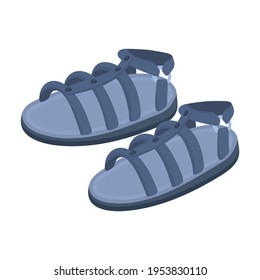 Sandal vector cartoon icon. Vector illustration flipflop on white background. Isolated cartoon illustration icon of sandal.