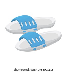 Sandal vector cartoon icon. Vector illustration flipflop on white background. Isolated cartoon illustration icon of sandal.