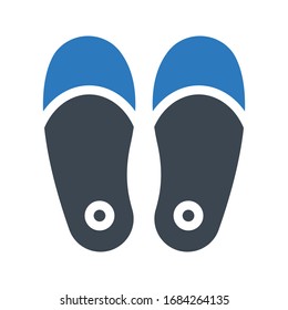 sandal vector glyph color icon 