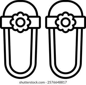 Sandal vector icon. Can be used for printing, mobile and web applications.