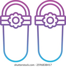 Sandal vector icon. Can be used for printing, mobile and web applications.