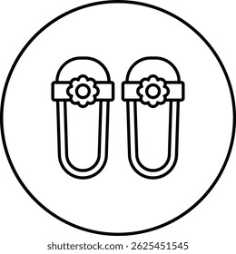 Sandal vector icon. Can be used for printing, mobile and web applications.
