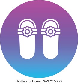 Sandal vector icon. Can be used for printing, mobile and web applications.