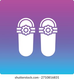 Icono de Vector de sandalia. Se puede utilizar para aplicaciones de impresión, móviles y de Web.