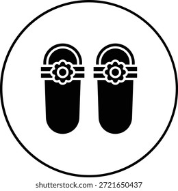 Icono de Vector de sandalia. Se puede utilizar para aplicaciones de impresión, móviles y de Web.