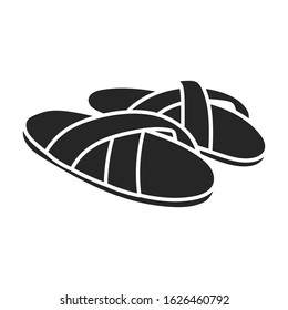 Sandal vector icon.Black vector icon isolated on white background sandal .