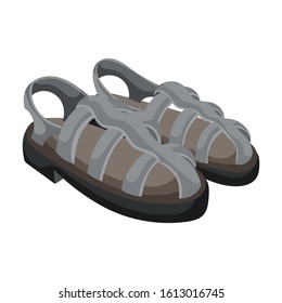 Sandal vector icon.Cartoon vector icon isolated on white background sandal .