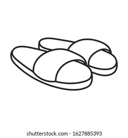 Sandal vector icon.Line vector icon isolated on white background sandal .
