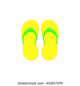 Sandals beach isolated on white background