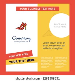 Sandals Company Brochure Template. Vector Busienss Template