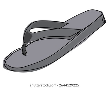 Sandals in a continuous line pattern on a white background.