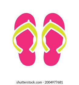 sandals flip flop footwear icon vector