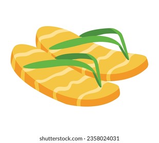 sandals footwear icon isolated vector
