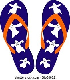 Sandals with ghosts