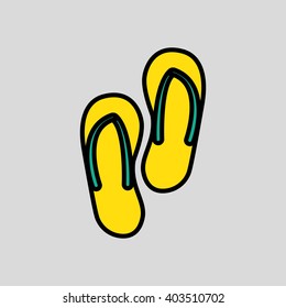 sandals icon design , vector illustration