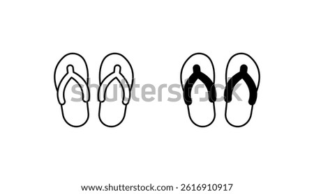 Sandals icon design with white background stock illustration
