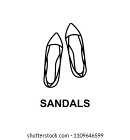 sandals icon. Element of summer clothes for mobile concept and web apps. Detailed sandals icon can be used for web and mobile. Premium icon on white background