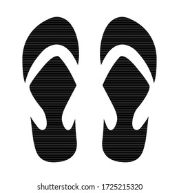 Sandals icon. Flip flops icon. illustration summer vacations. eps 10