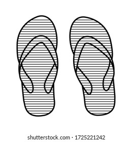 Sandals icon. Flip flops icon. illustration summer vacations. eps 10