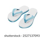 Sandals icon illustration 3d rendering